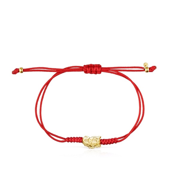 ⭐️ Limited production ⭐️ 18k Gold & red cord bracelet - Picture 3 of 4